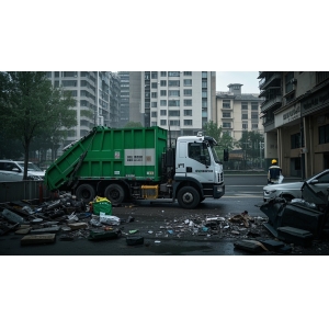 渝北区，两路街道，水木蓝山，空港新区柏油路，重庆美城迅洁上门清运，拆除回收
