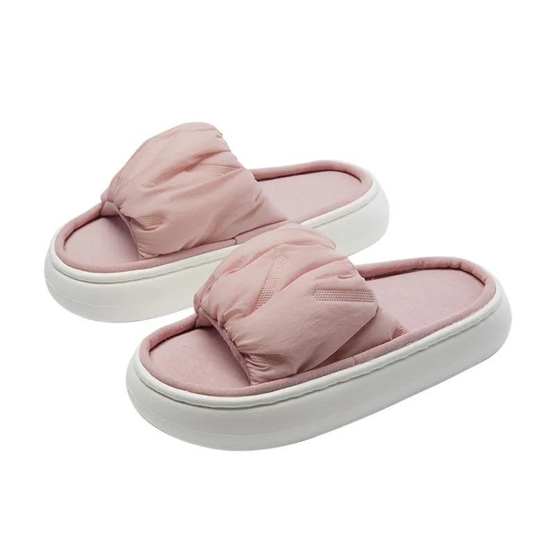 厚道朵朵云舒适拖鞋女居家防滑吸汗小众四季厚底空调软