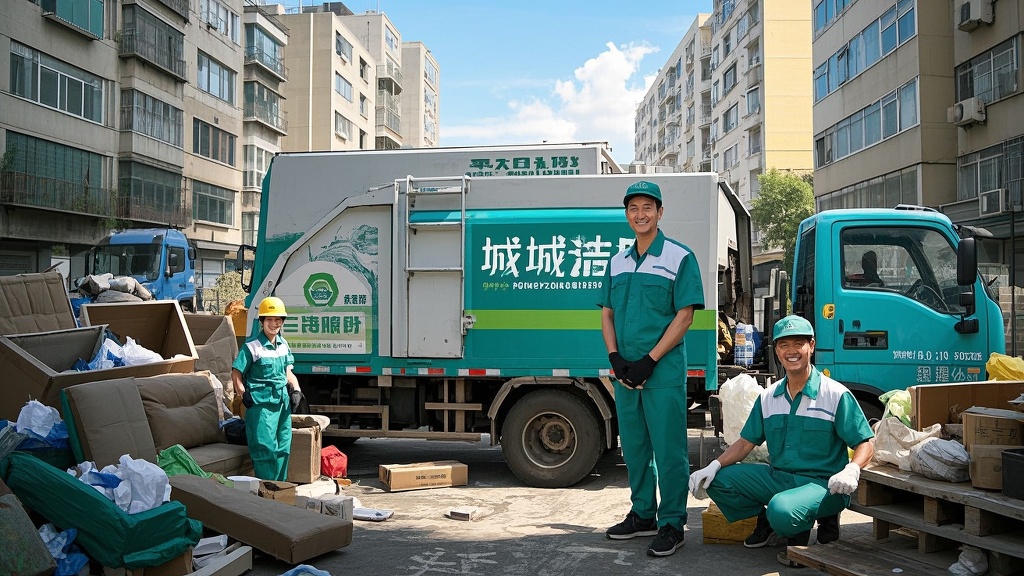 垃圾堆积别烦恼，美城迅洁清运好(图1)