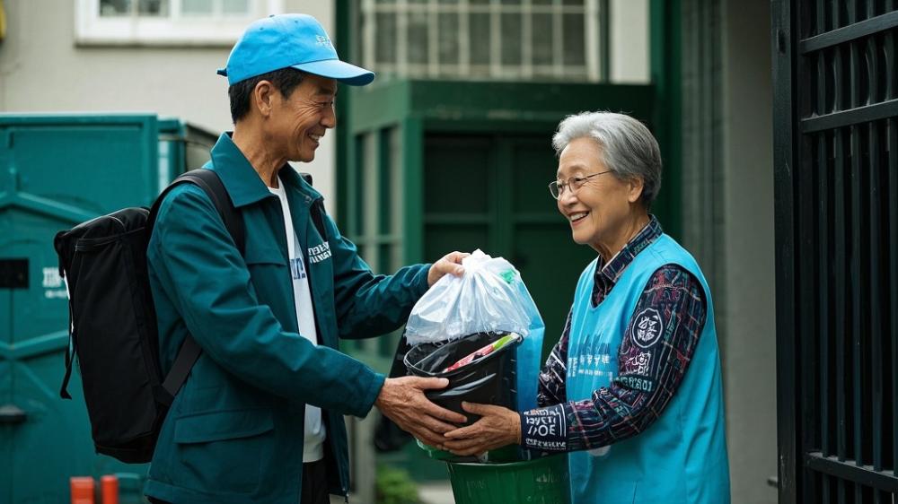 老人下楼扔垃圾难？上门清运服务，贴心又安全(图1)